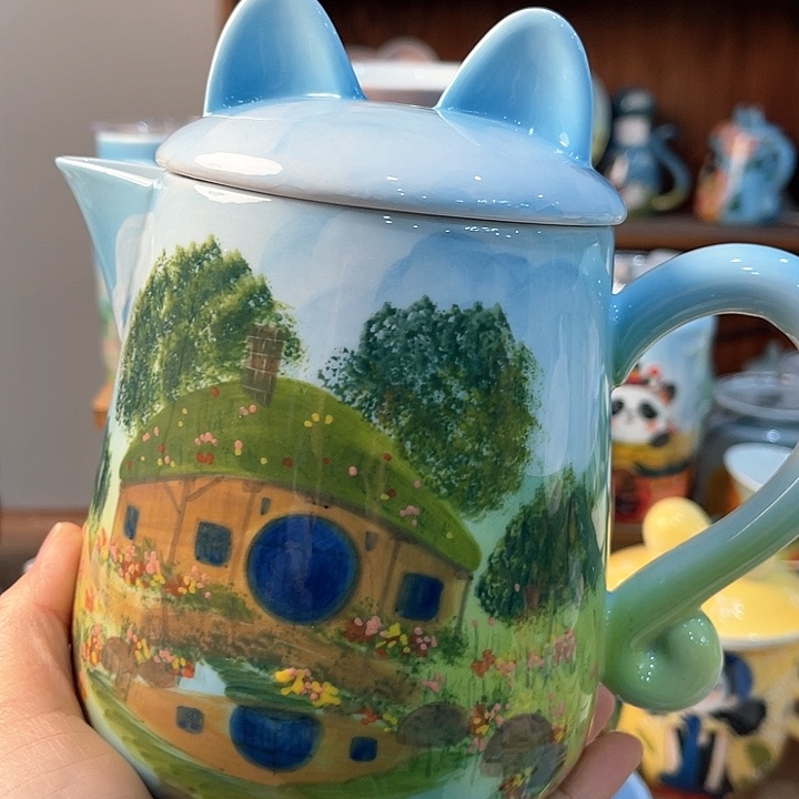 陶景德镇釉下手绘陶瓷 