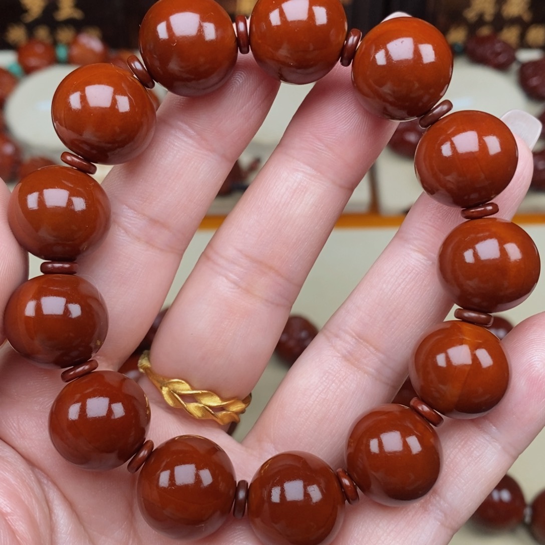 橄榄核吊坠正圆光珠