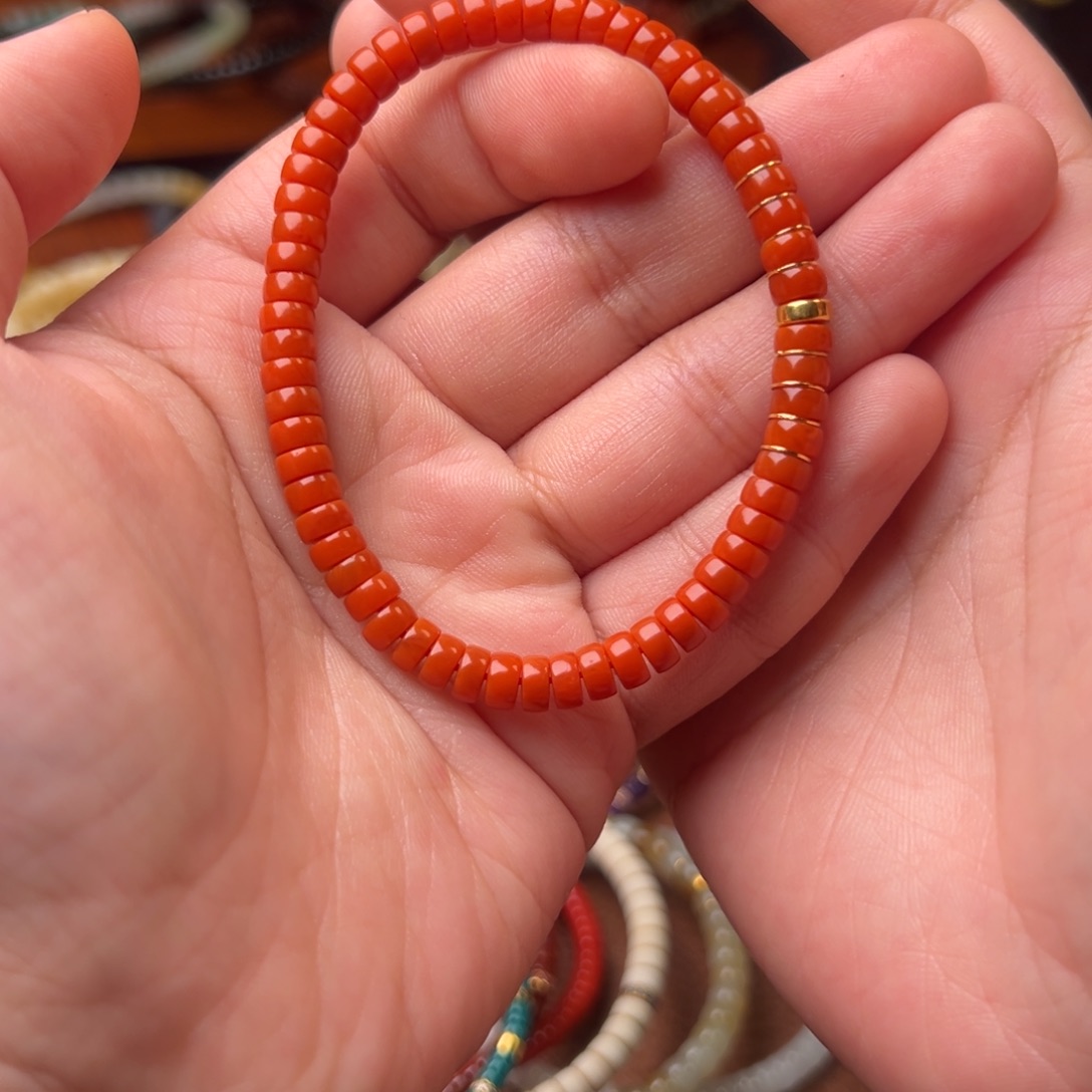 南红玛瑙手链未镶嵌爆*