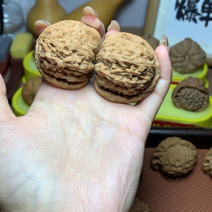 吊坠文玩核桃白狮子