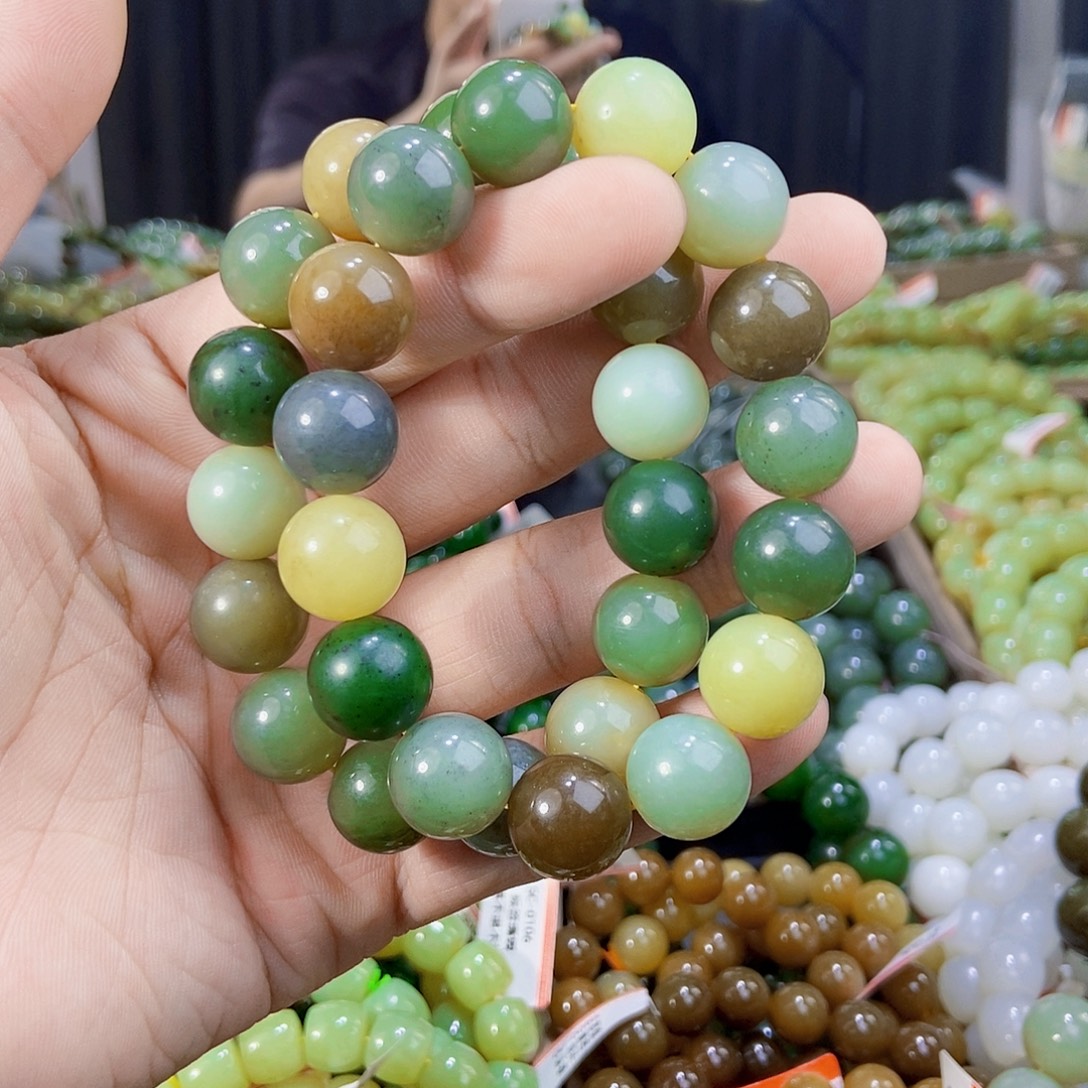 手串未镶嵌和田玉纯天然卡14多宝多样性发一