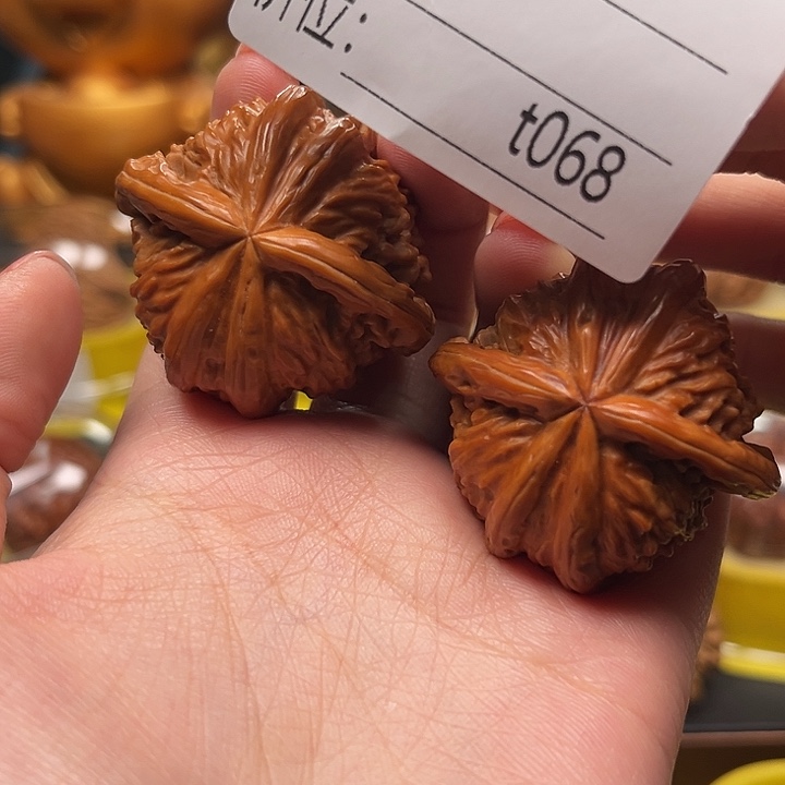 超***爸桃核吊坠六棱六棱