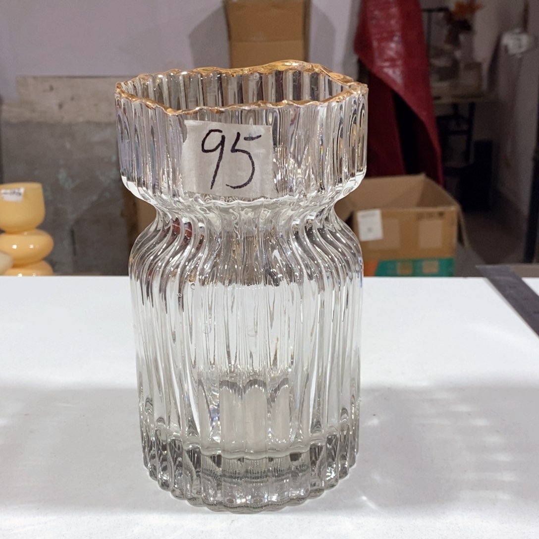 玻璃95高19口11水晶玻璃花瓶嘎嘎好看