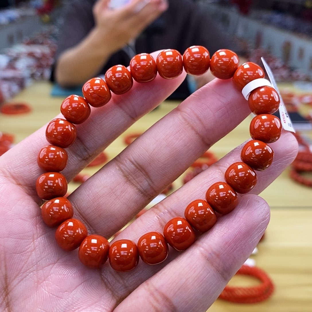 【小刘南红】保山南红（一级活动款）精品老型单圈9mm 多样性发一