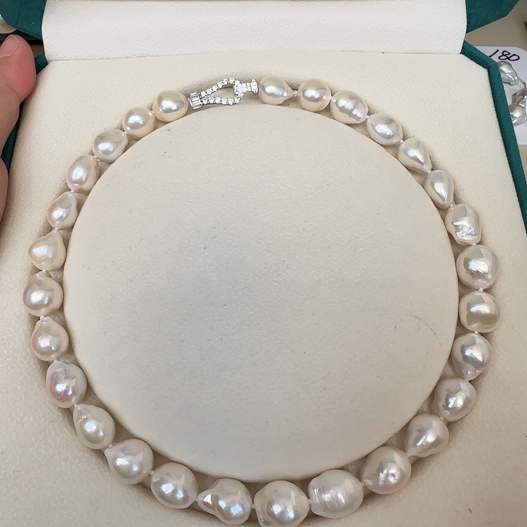 淡水珍珠颈饰银S925镶嵌