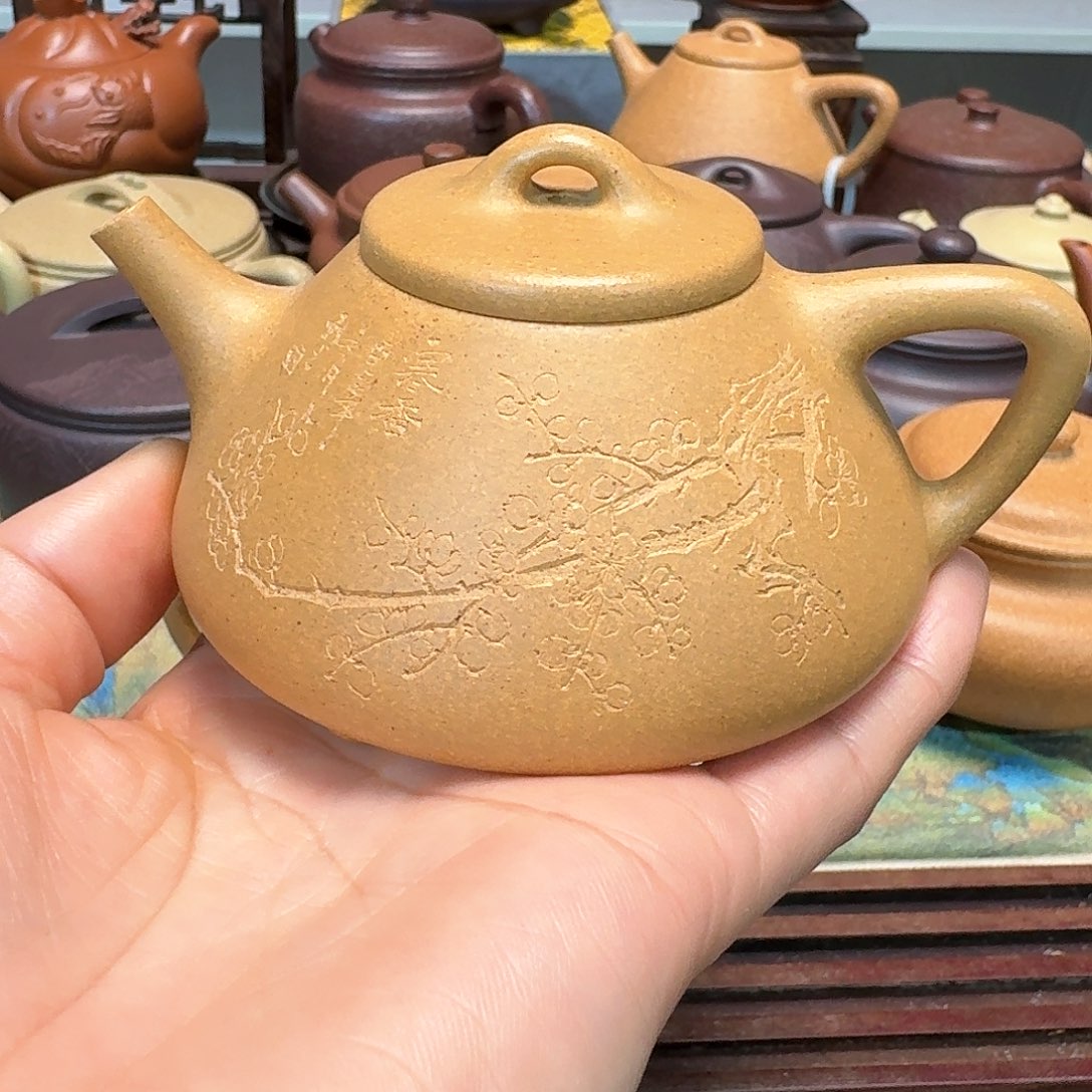 紫砂茶壶段泥半手工