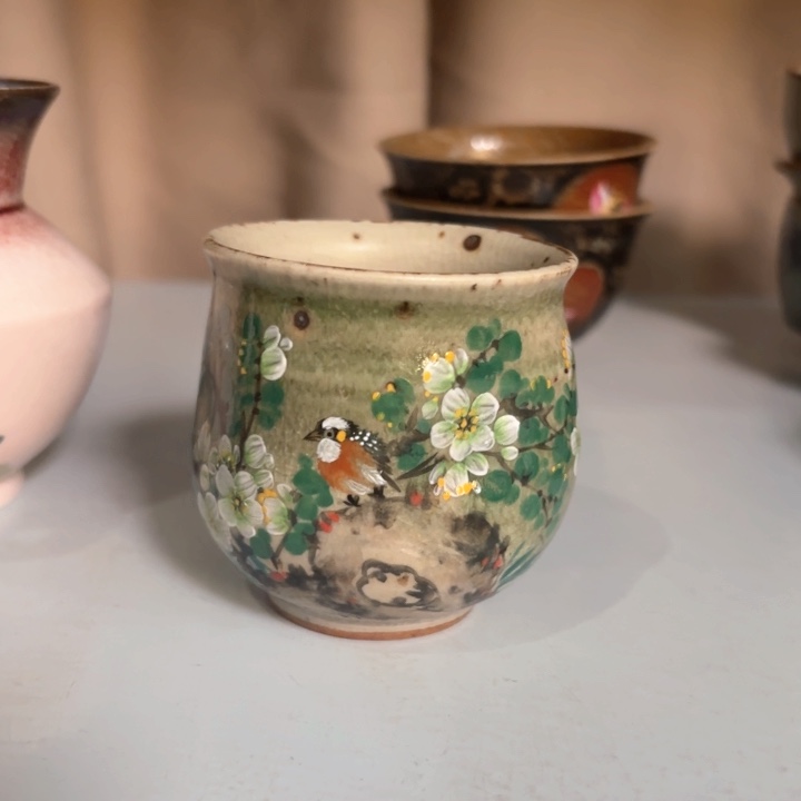 柴烧纯手工手绘陶瓷