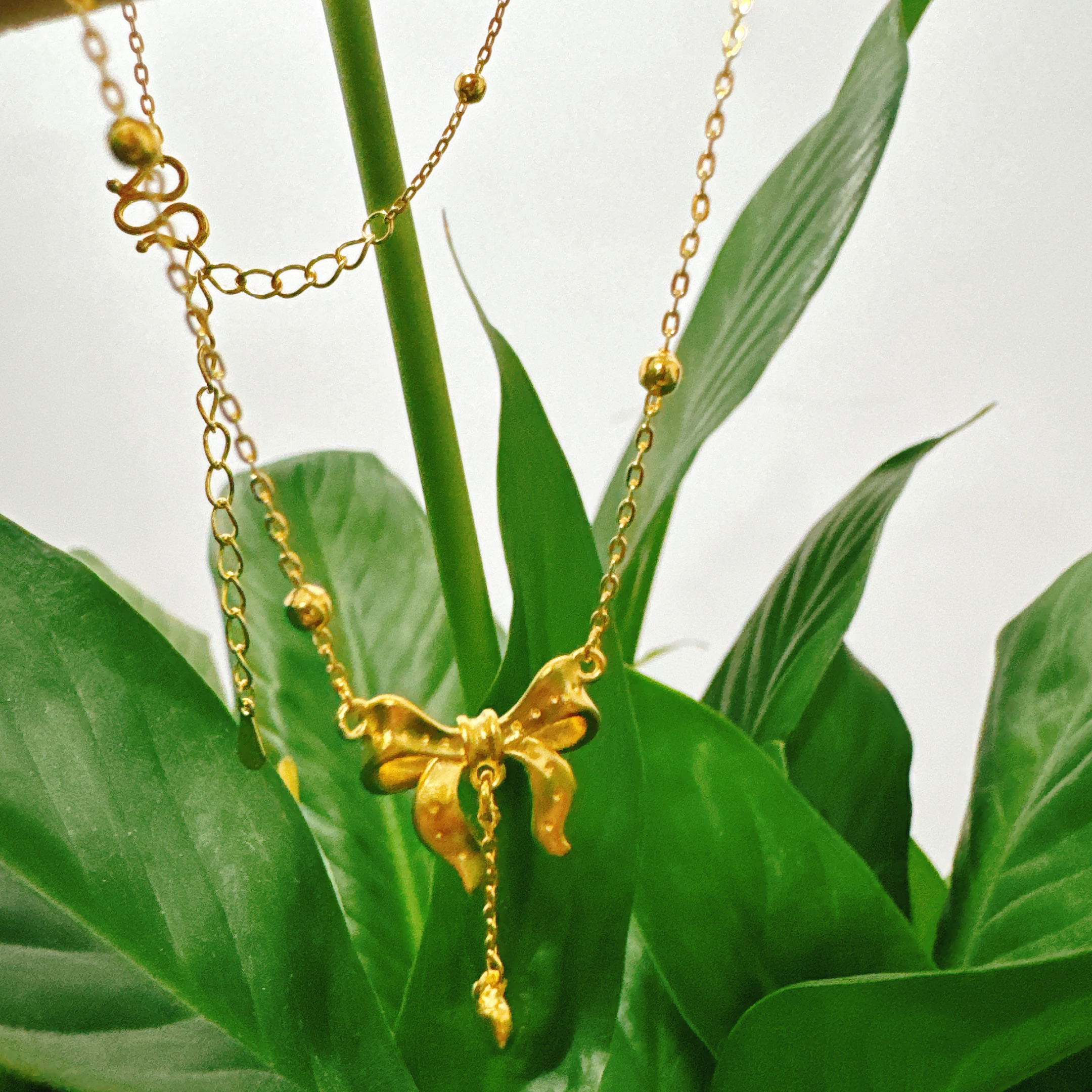 坠链均足银 磨砂款小号在逃公主珠珠链8033