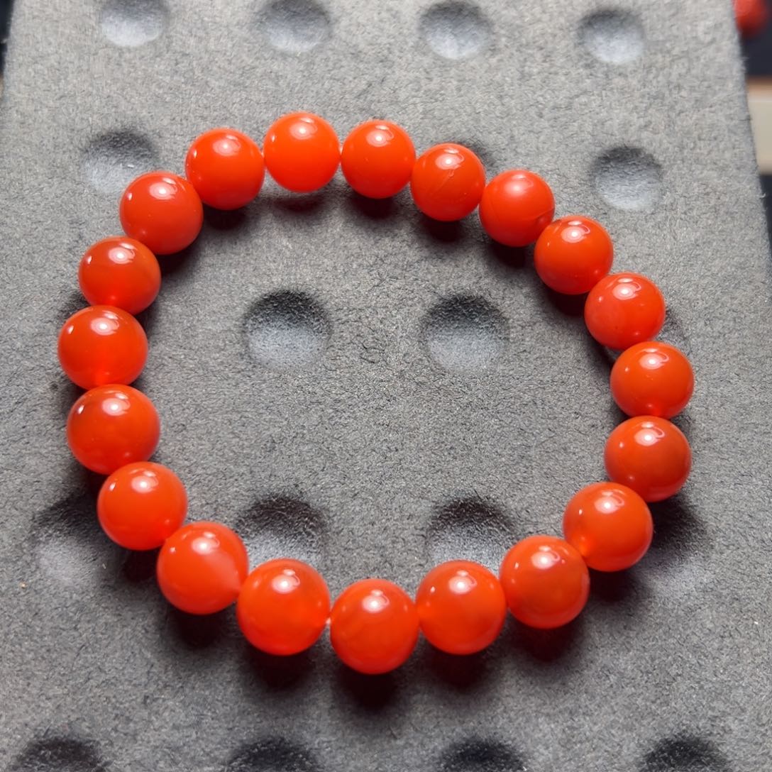 南红玛瑙南红手串尺寸10m m未镶嵌