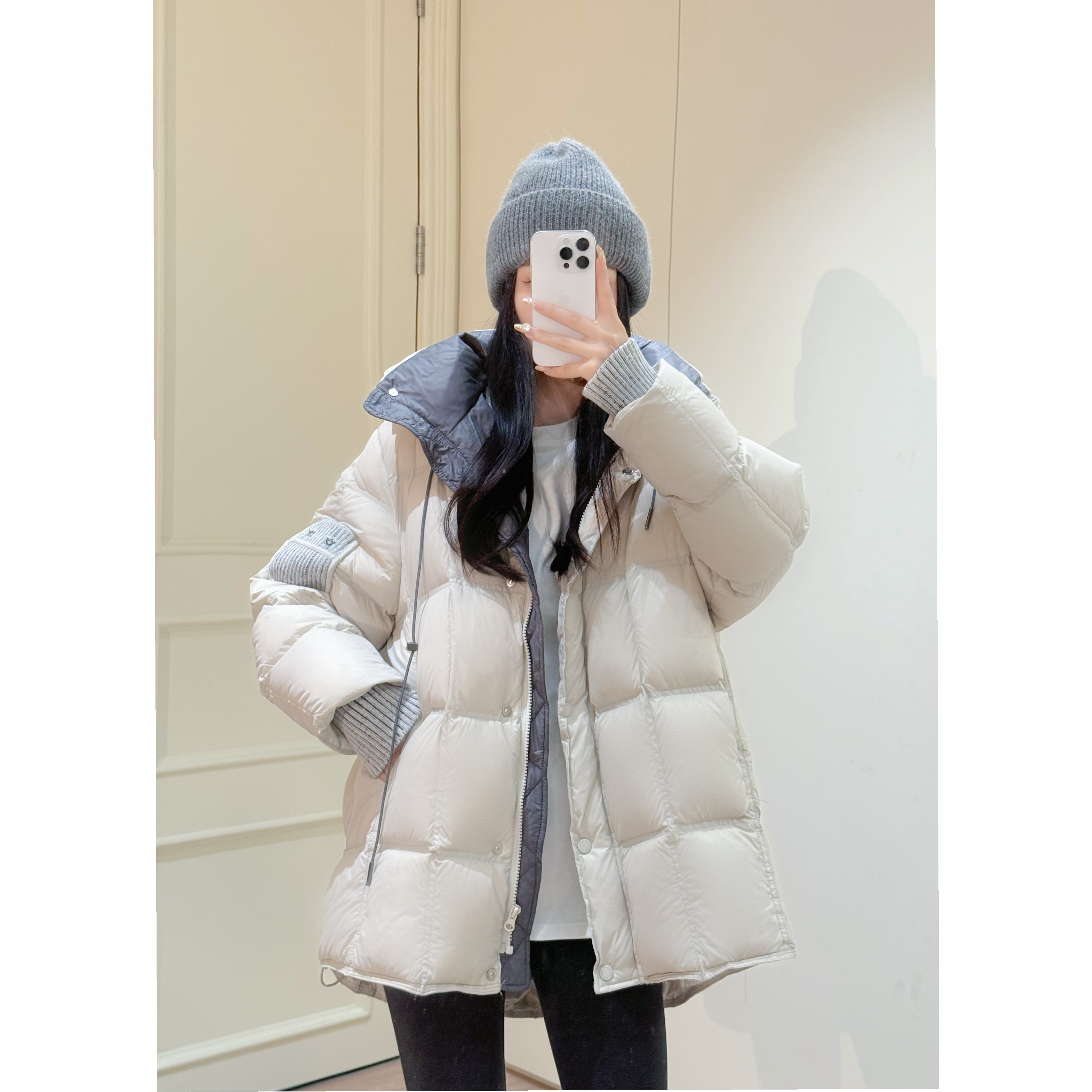 SIYU斯羽 95波兰进口白鹅绒连帽厚款羽绒服