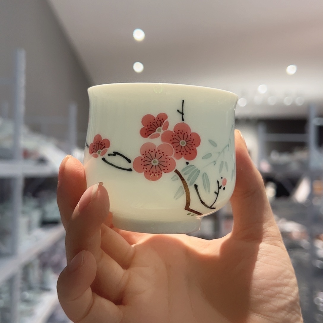 滑石子 红梅福筒杯