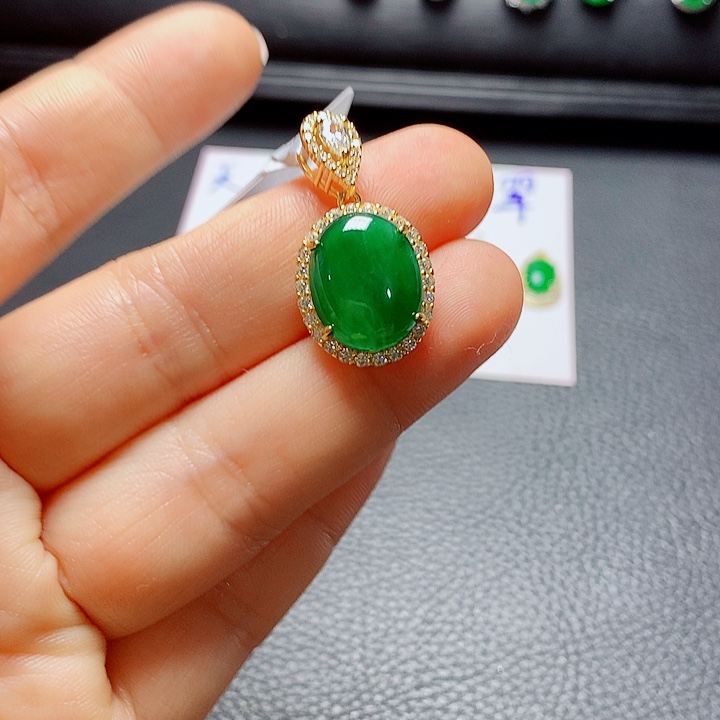 银S925镶嵌戒指翡翠