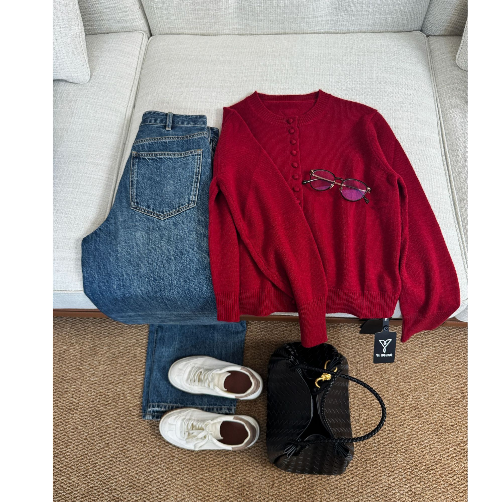 JIAO.AO 小众复古时尚老钱风休闲毛针织Y8523