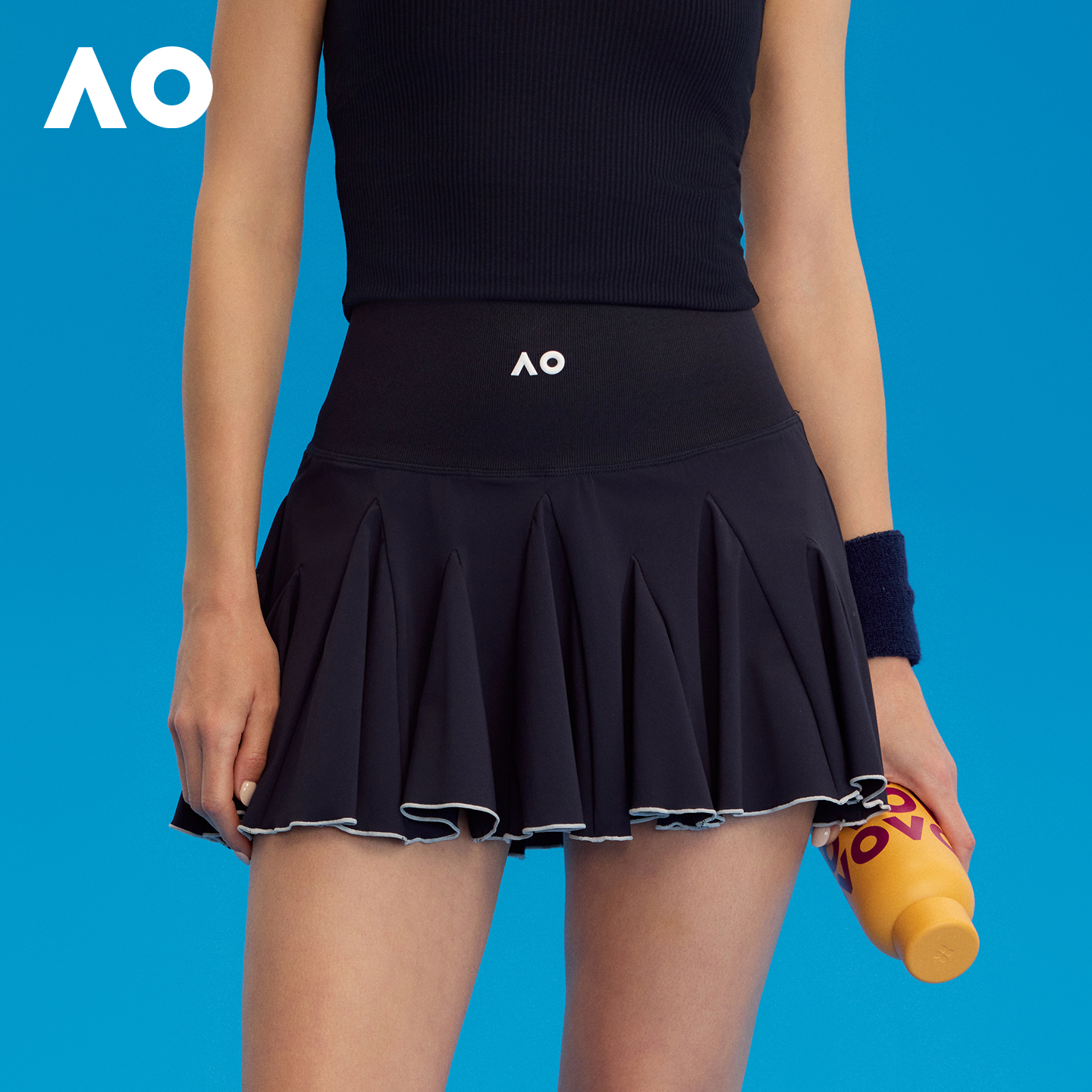 AO澳网时尚舒适网球服内置安全裤运动速干防晒网球裙半裙女夏