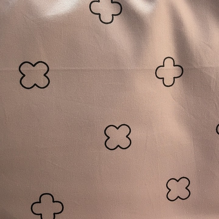 棉棉铂金凯莉四叶草双人被套➕粉花枕套