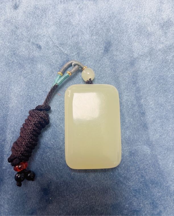 【壹舟专属】 天然青海面包无事牌（35）配绳子带礼盒收藏品1200