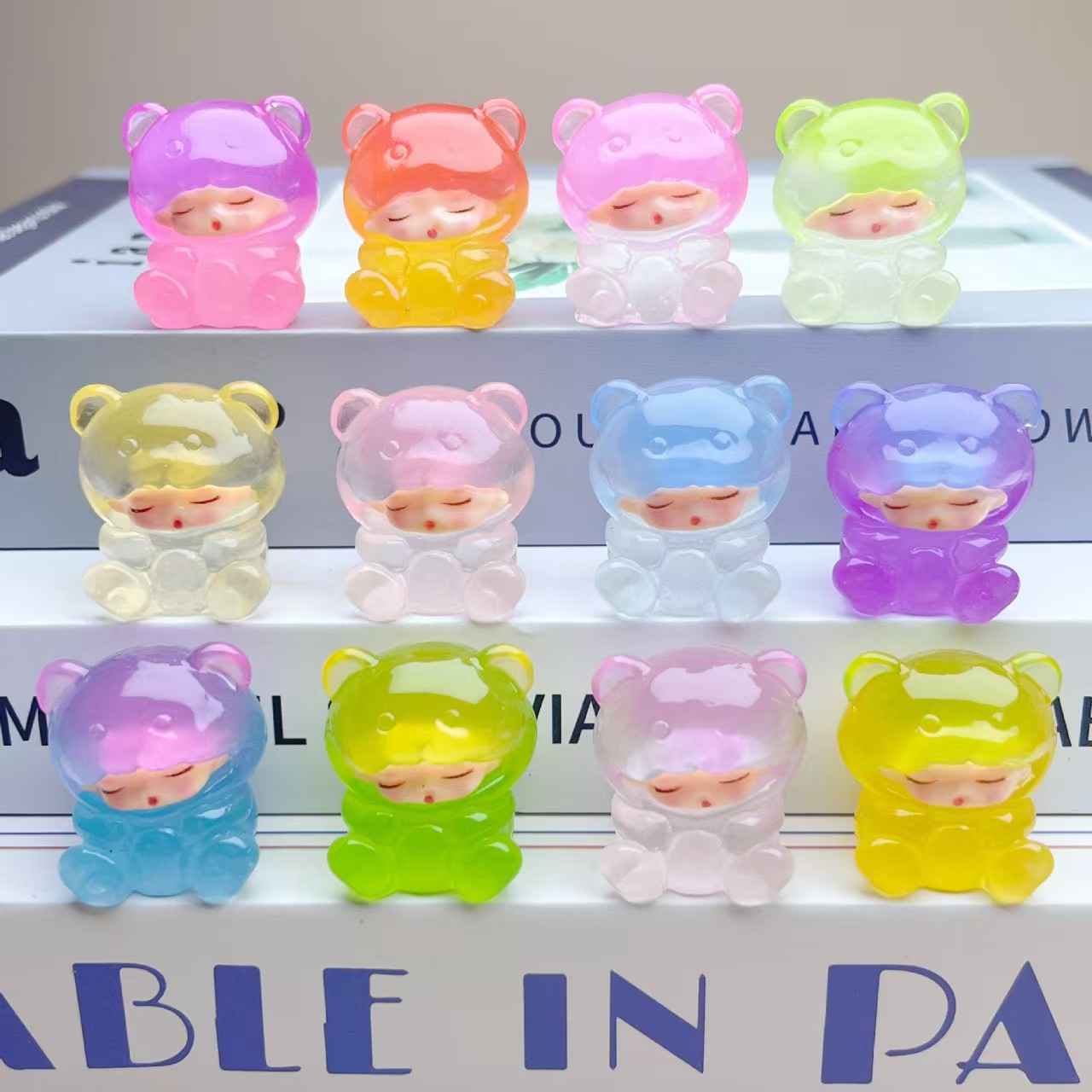 【小熊软糖 许愿 对对碰】树脂摆件 配件小挂件