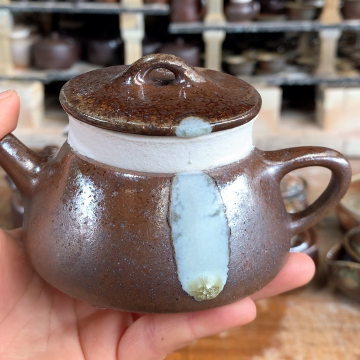 紫砂茶壶纯自然高温无釉裸柴烧