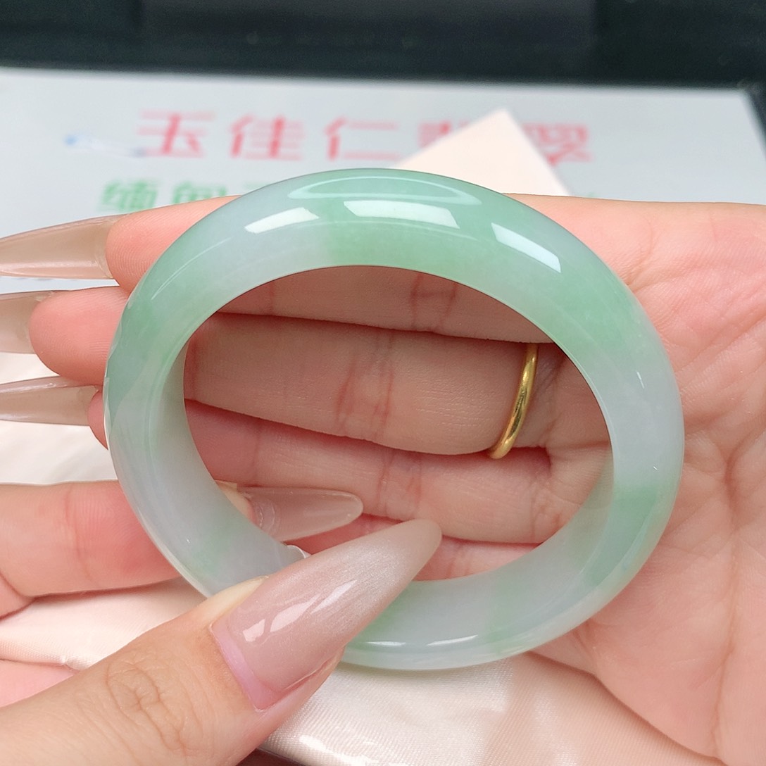 未镶嵌手镯翡翠53-54圈口