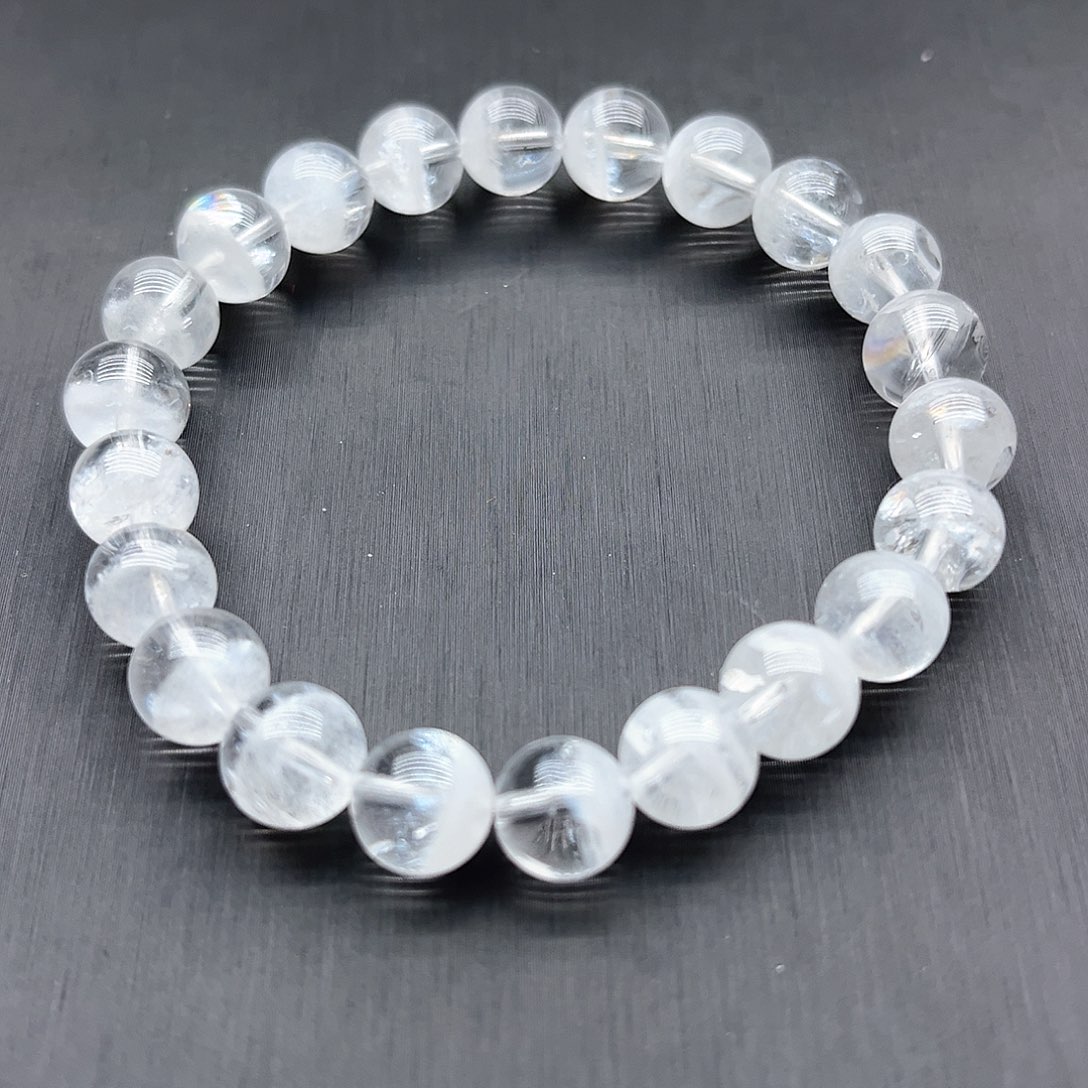 水晶手串未镶嵌白幽灵手串