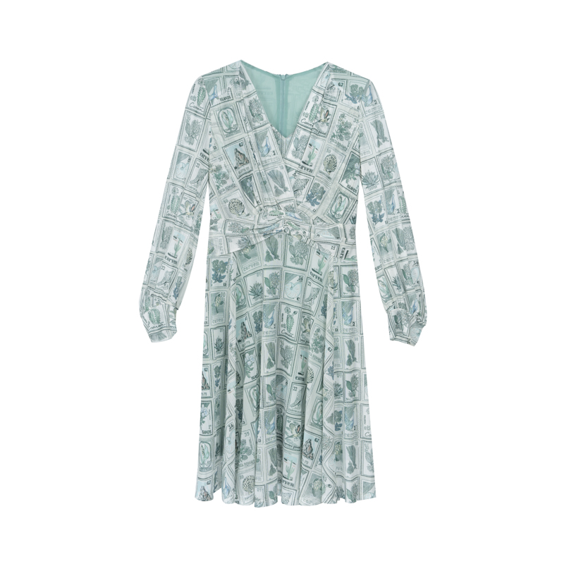 【小余专属】春季连衣裙碎花显瘦气质女士法式收腰印花AA0141341606