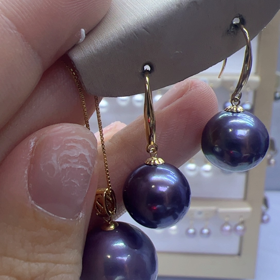 淡水珍珠吊坠(赠链)18K金镶嵌