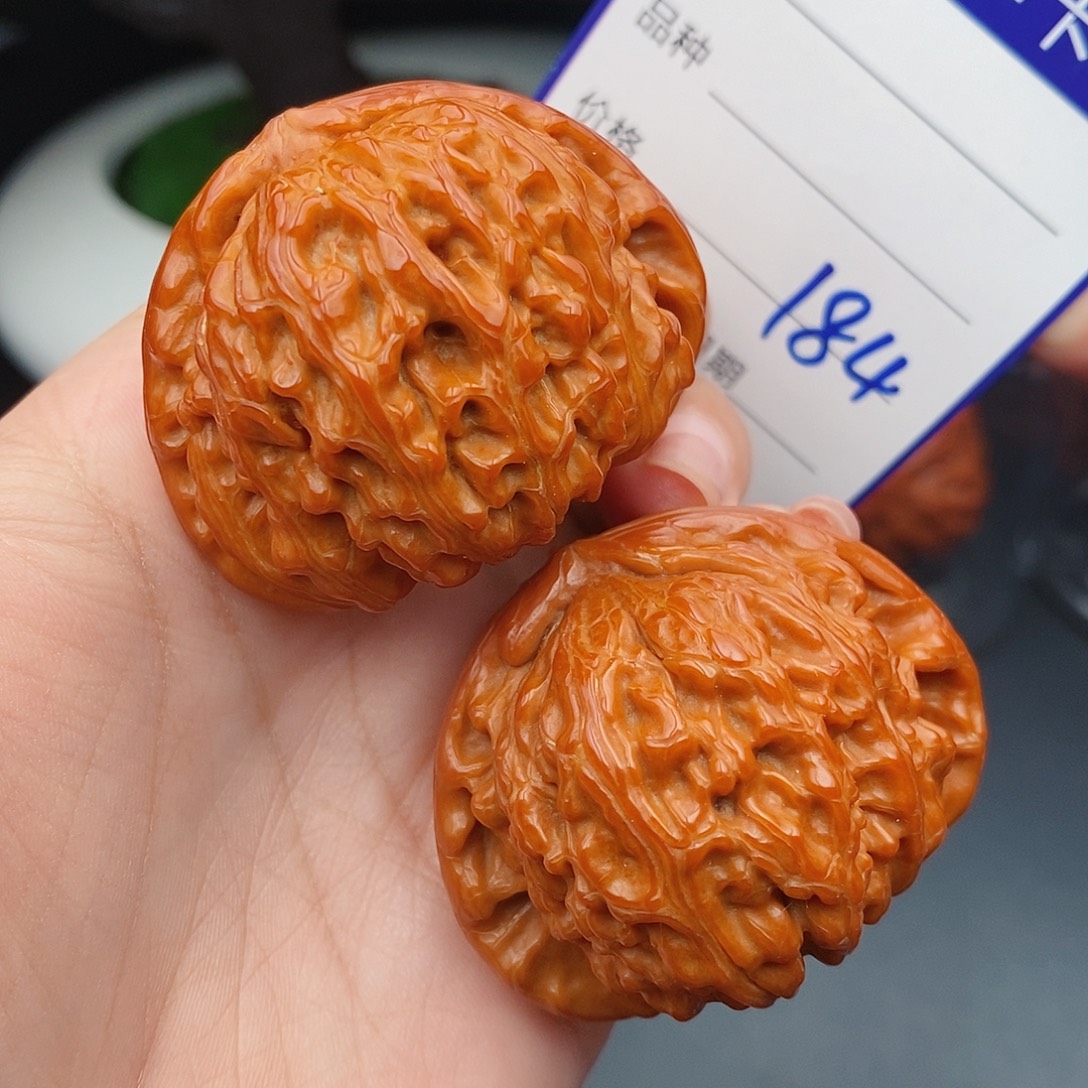 把件文玩核桃47三角白184