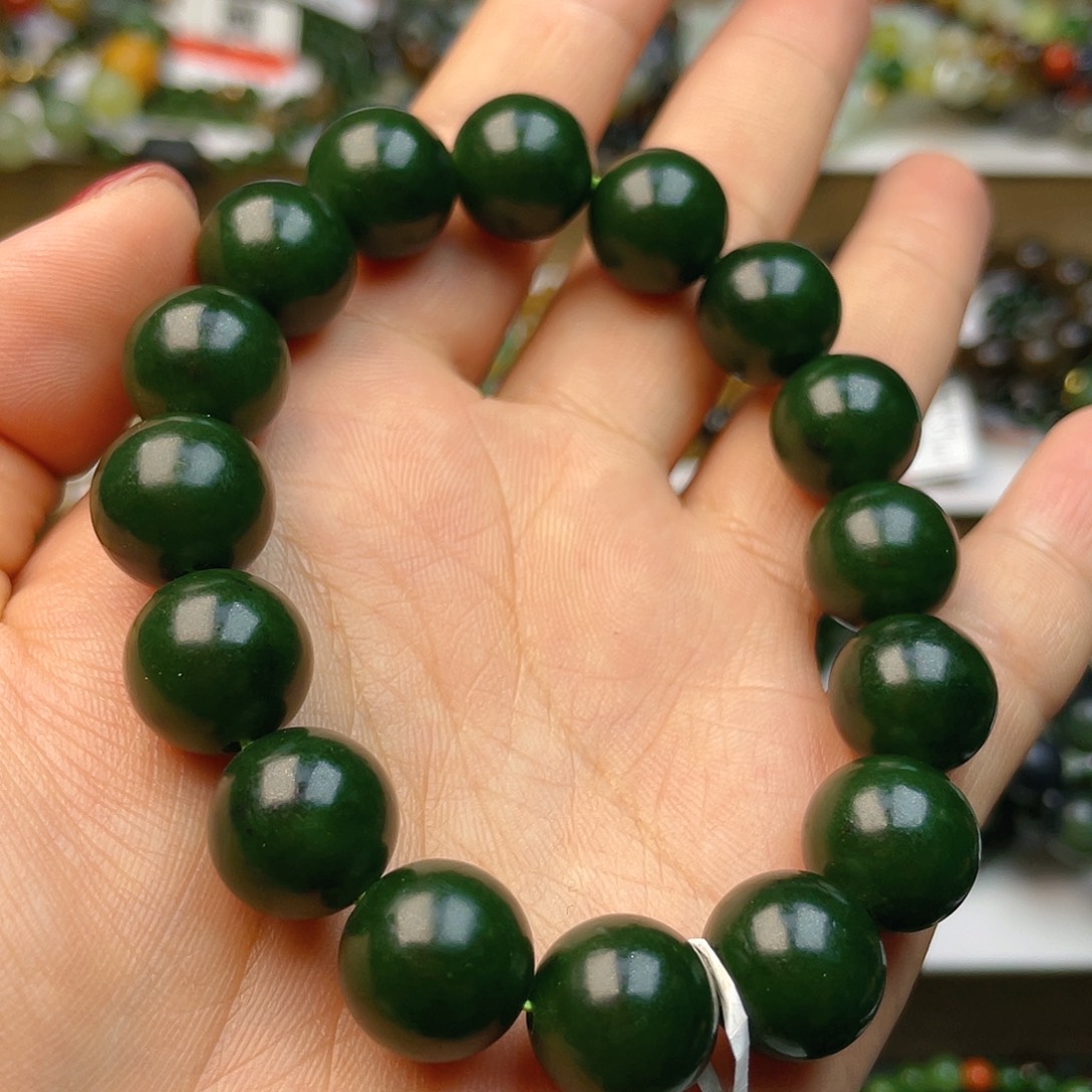 和田玉手串卡12.8未镶嵌