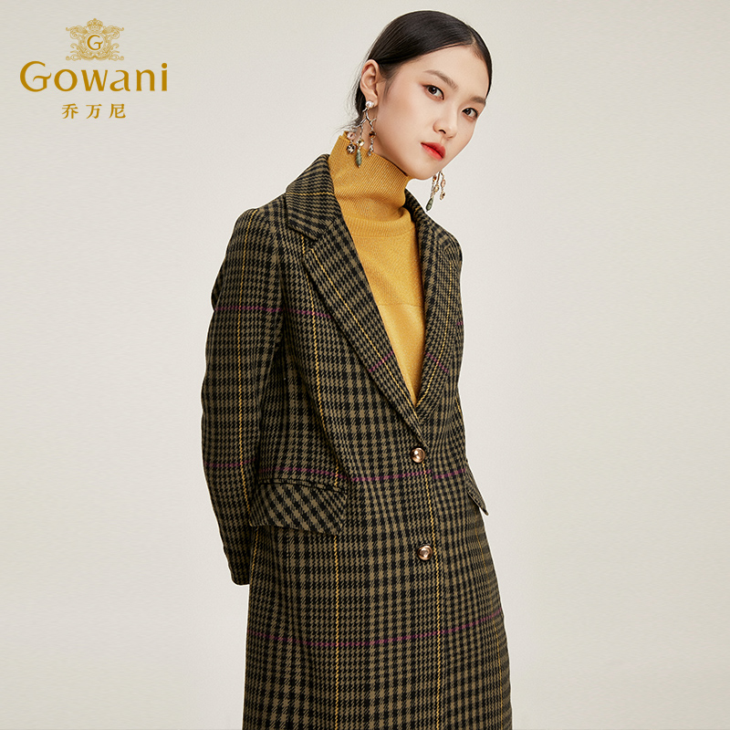 【100%绵羊毛】乔万尼商场冬季外套女修身气质毛呢EB4A039