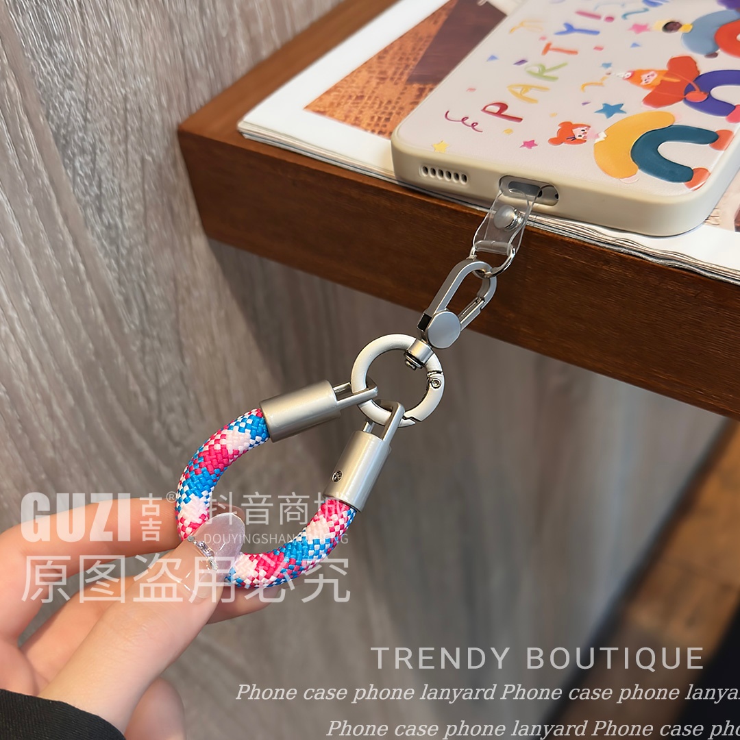 爆款手机挂绳迷你指环绳钥匙扣金属挂扣超结实加粗耐用短款手机链