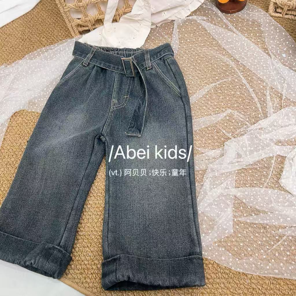 【A3】两小只加绒牛仔裤童装