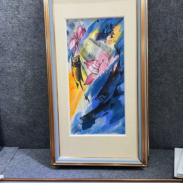 国画知鱼之乐纯手绘