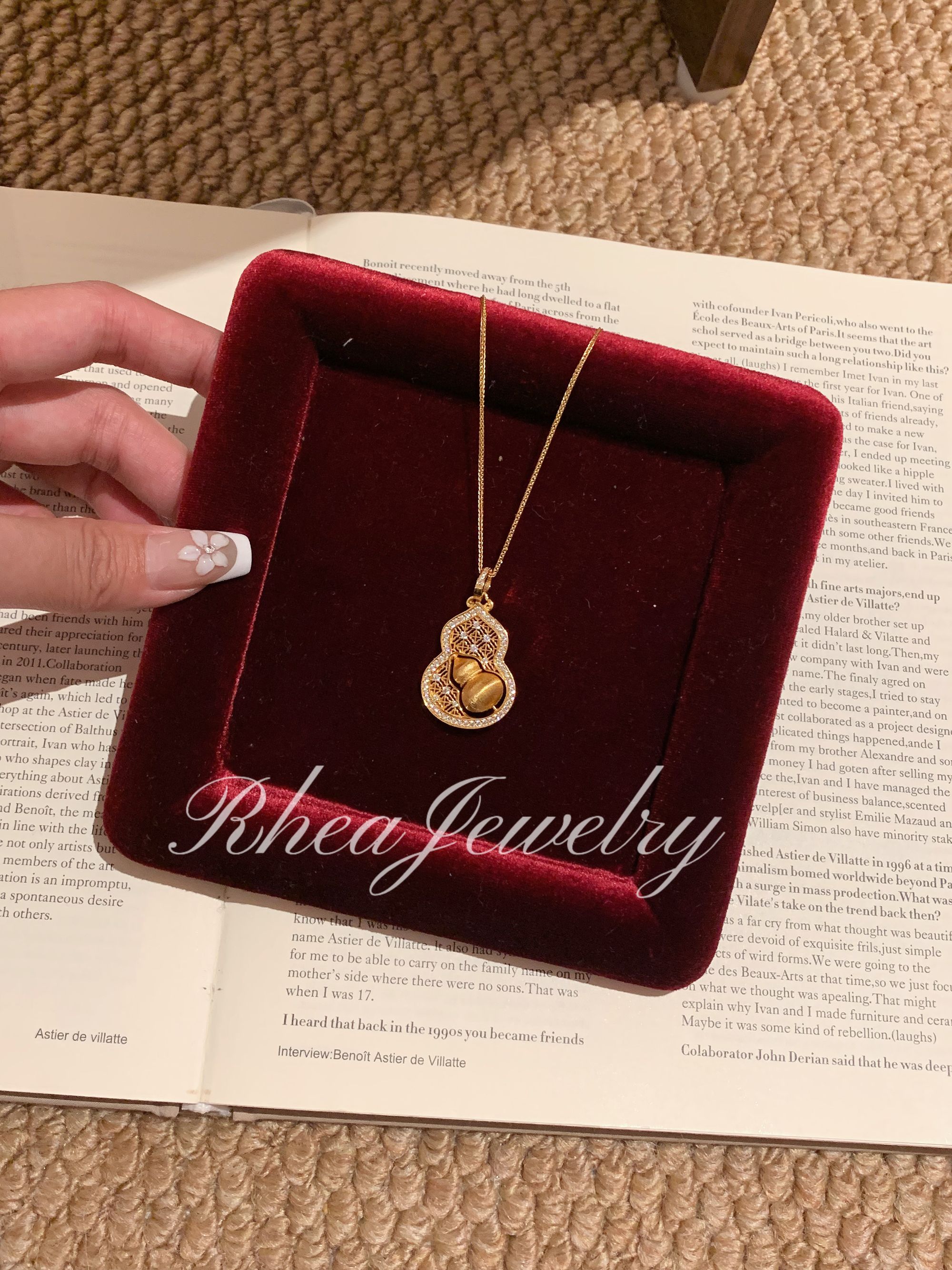 坠链均925银 中式古法葫芦福禄可转动项链小众高级感时尚饰品