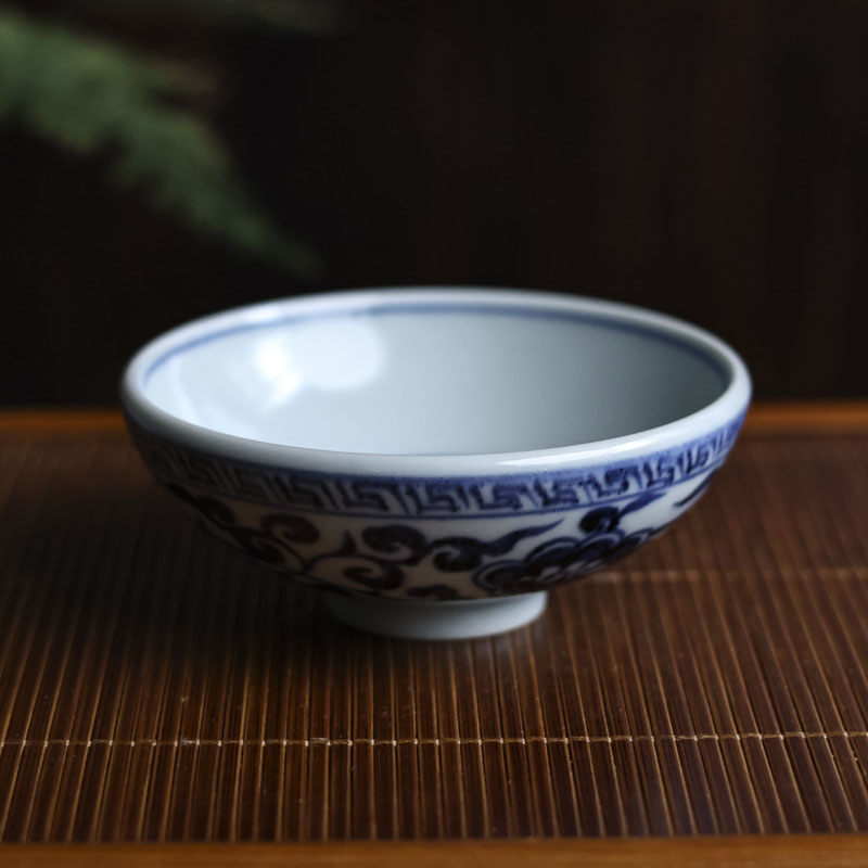 【小田甄陶】灵芝回纹普洱杯(80ml)（翁宿瑕S0092）