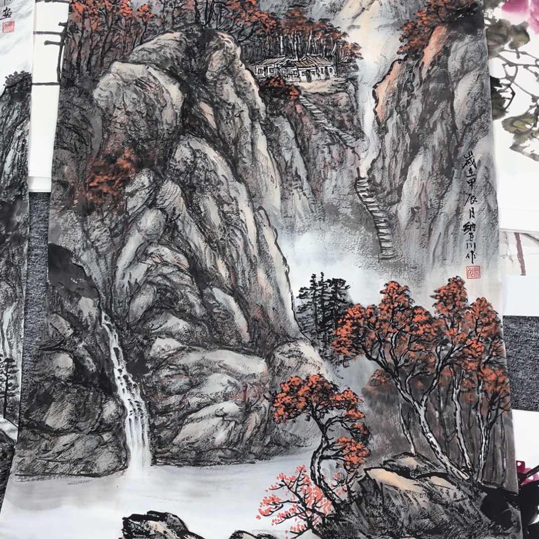 国画黑**子绘画艺术作品展140.70