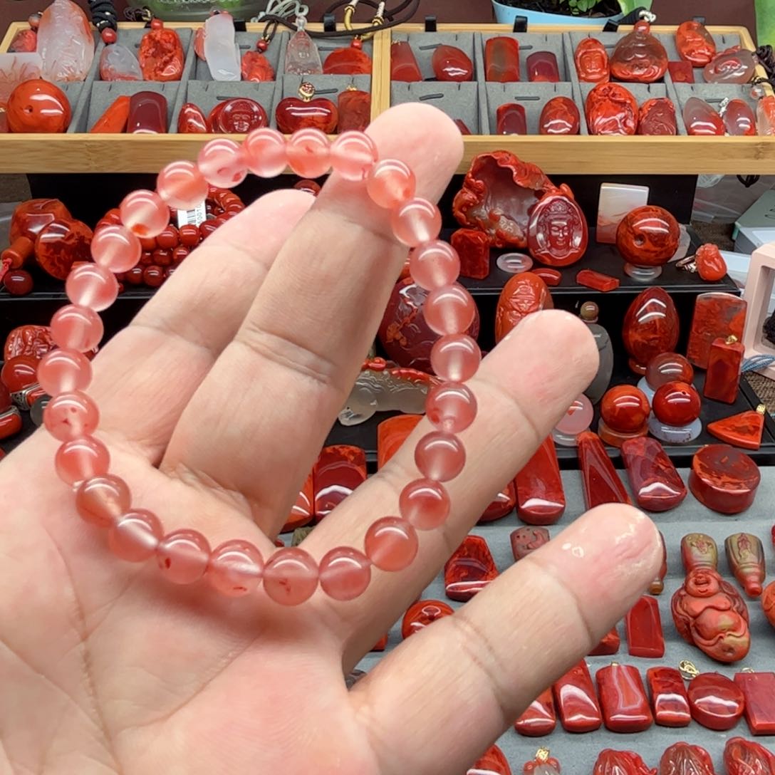 南红玛瑙手串未镶嵌