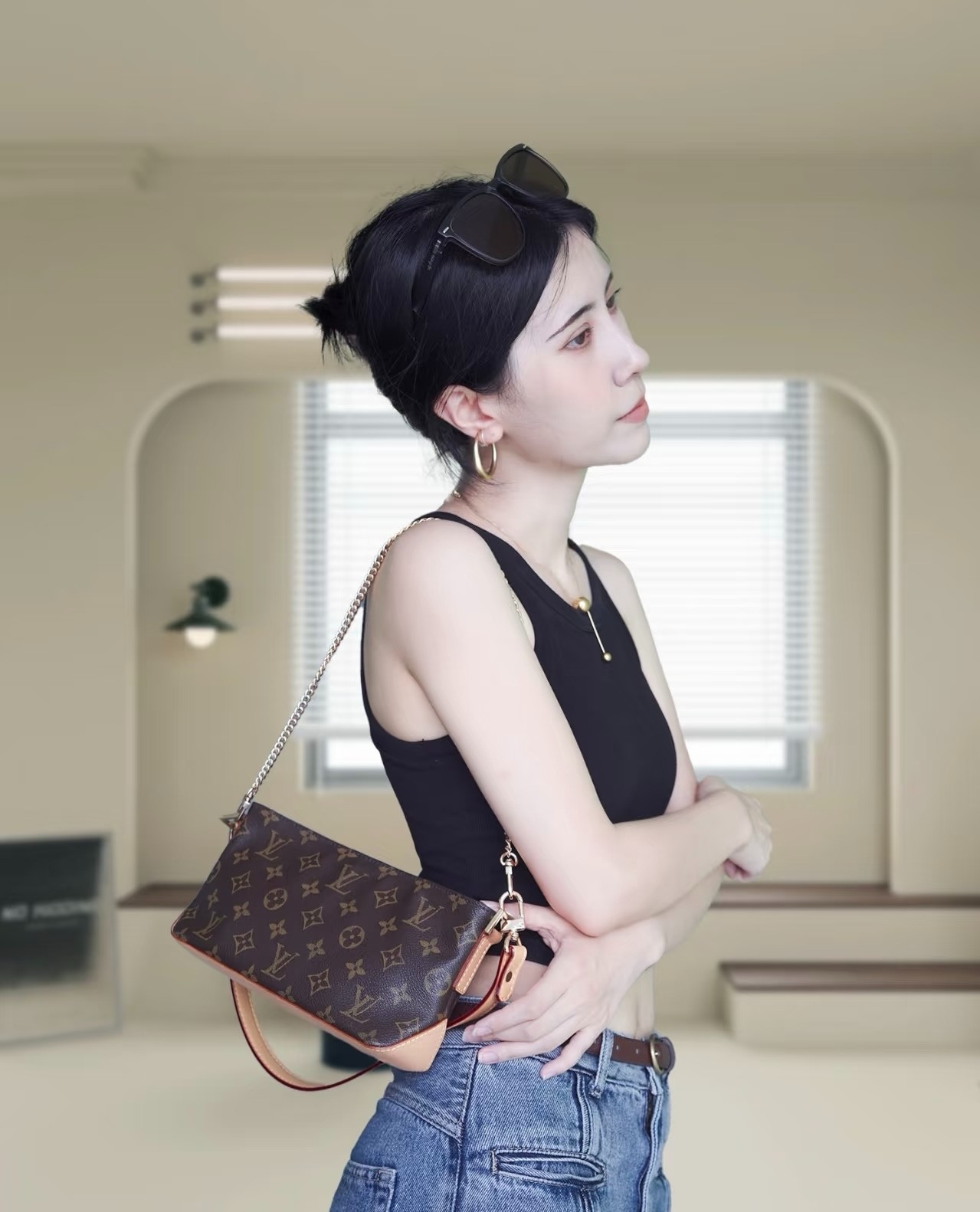 修复品LouisVuitton/路易威登小船包斜挎包换新植鞣革包包