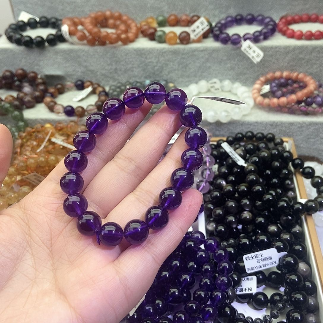 水晶手链未镶嵌乌拉圭紫水晶11.5