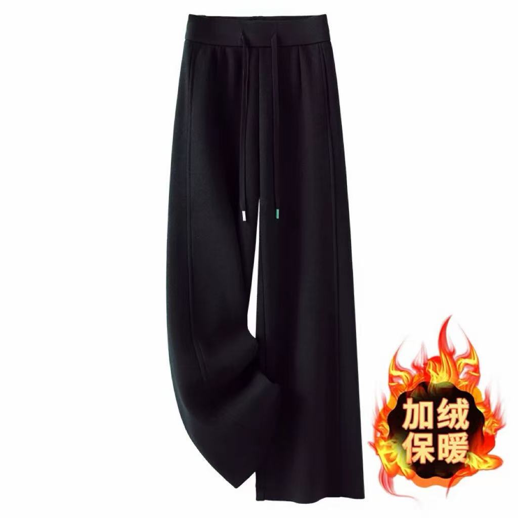 【AW专属】杭州专柜 时尚百搭高腰女裤 冬季款 加绒直筒长裤S-0006