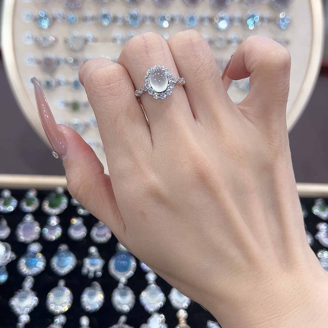 y***u蛇纹石玉银S925镶嵌戒指