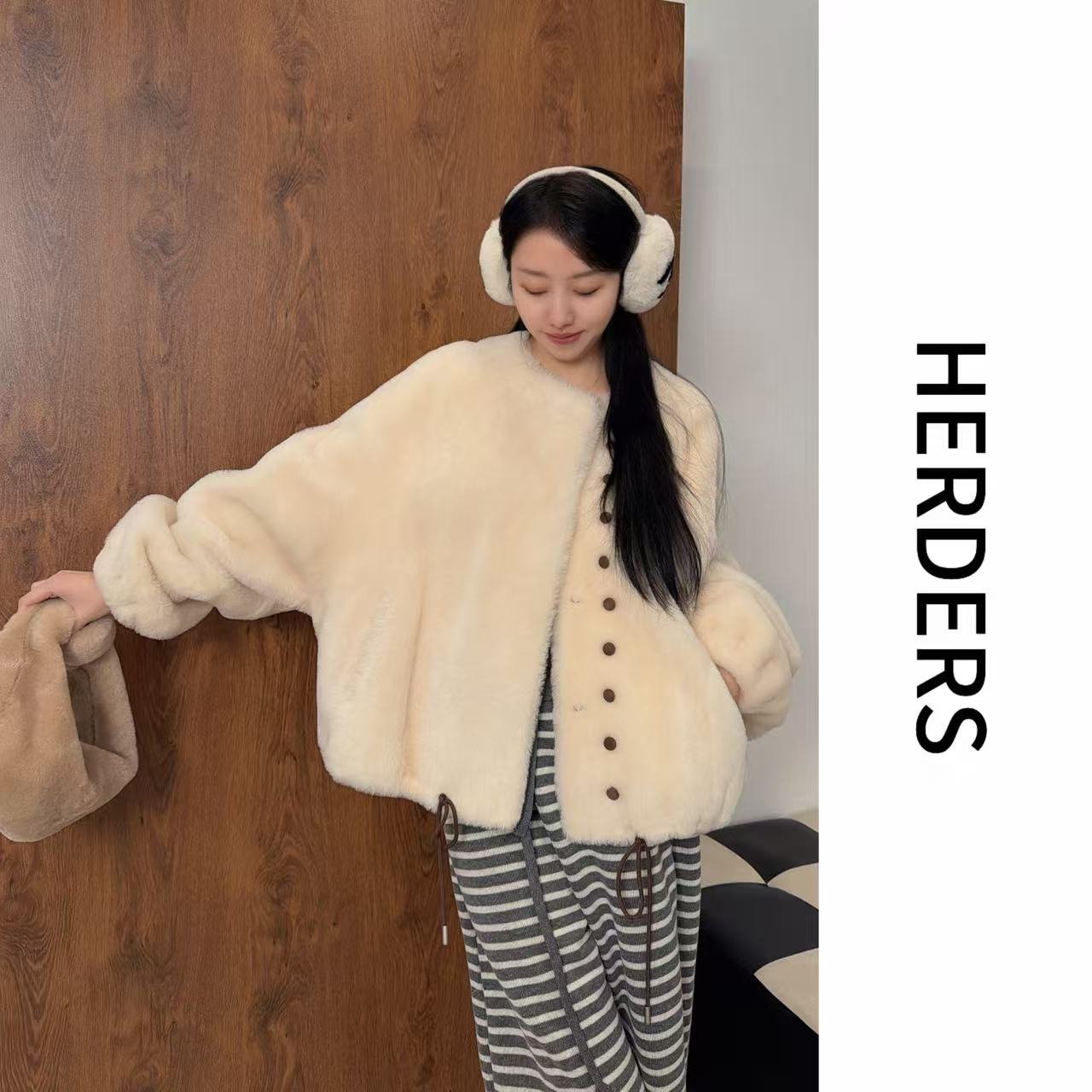 HERDERS 大宝新款宠粉盲盒皮毛一体皮草外套 12/30-3