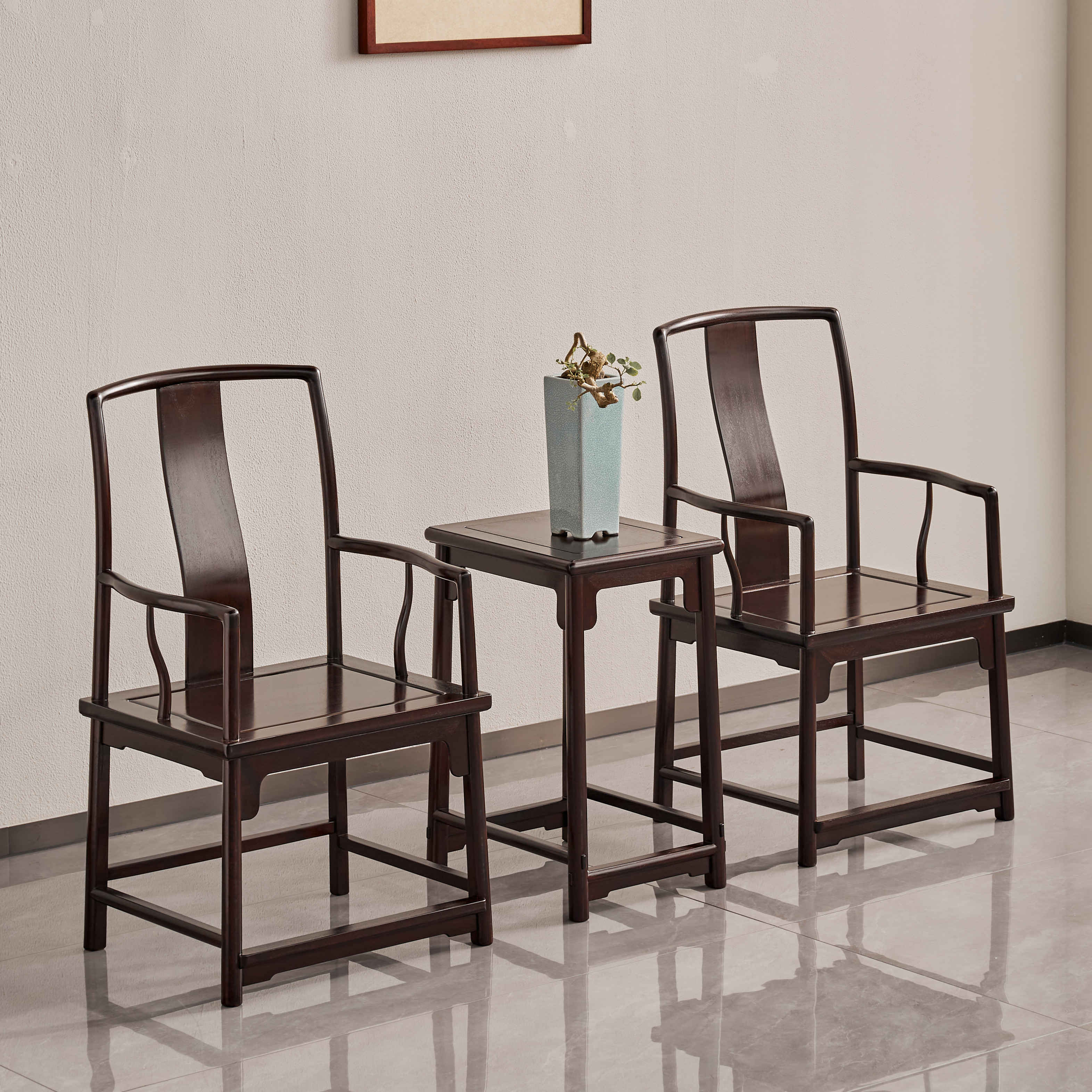 赞比亚血檀 文殊椅 三件套