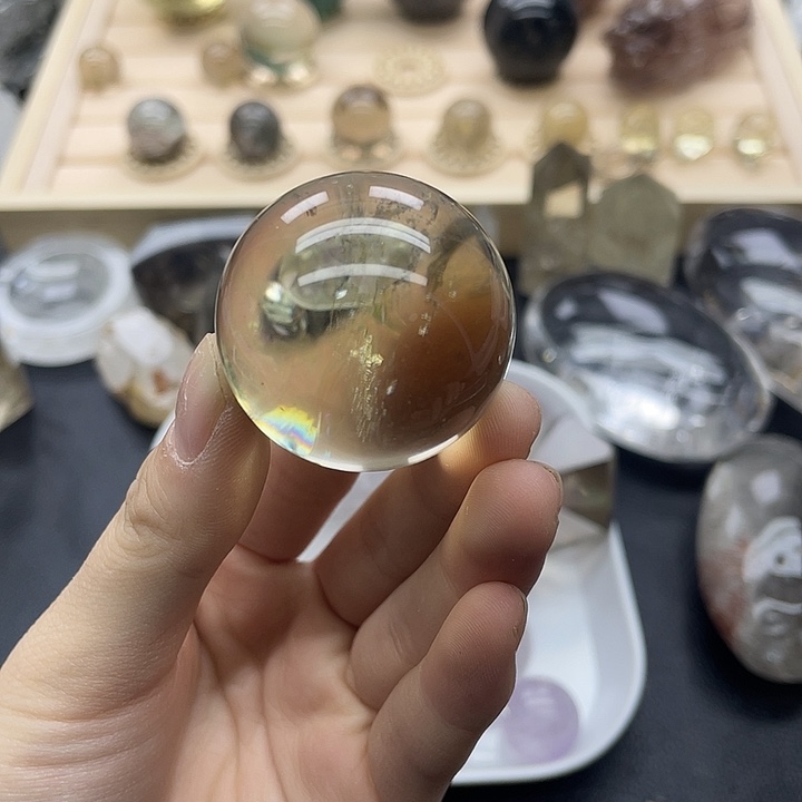 皮***丘珠宝半成品未镶嵌发晶197水晶