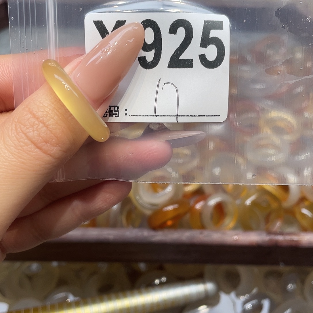 玛瑙/玉髓未镶嵌戒指925