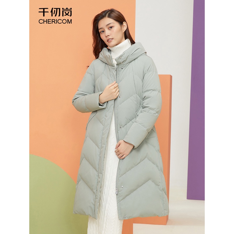 千仞岗冬季女士中长款过膝加厚修收腰时尚反季Y269087Y