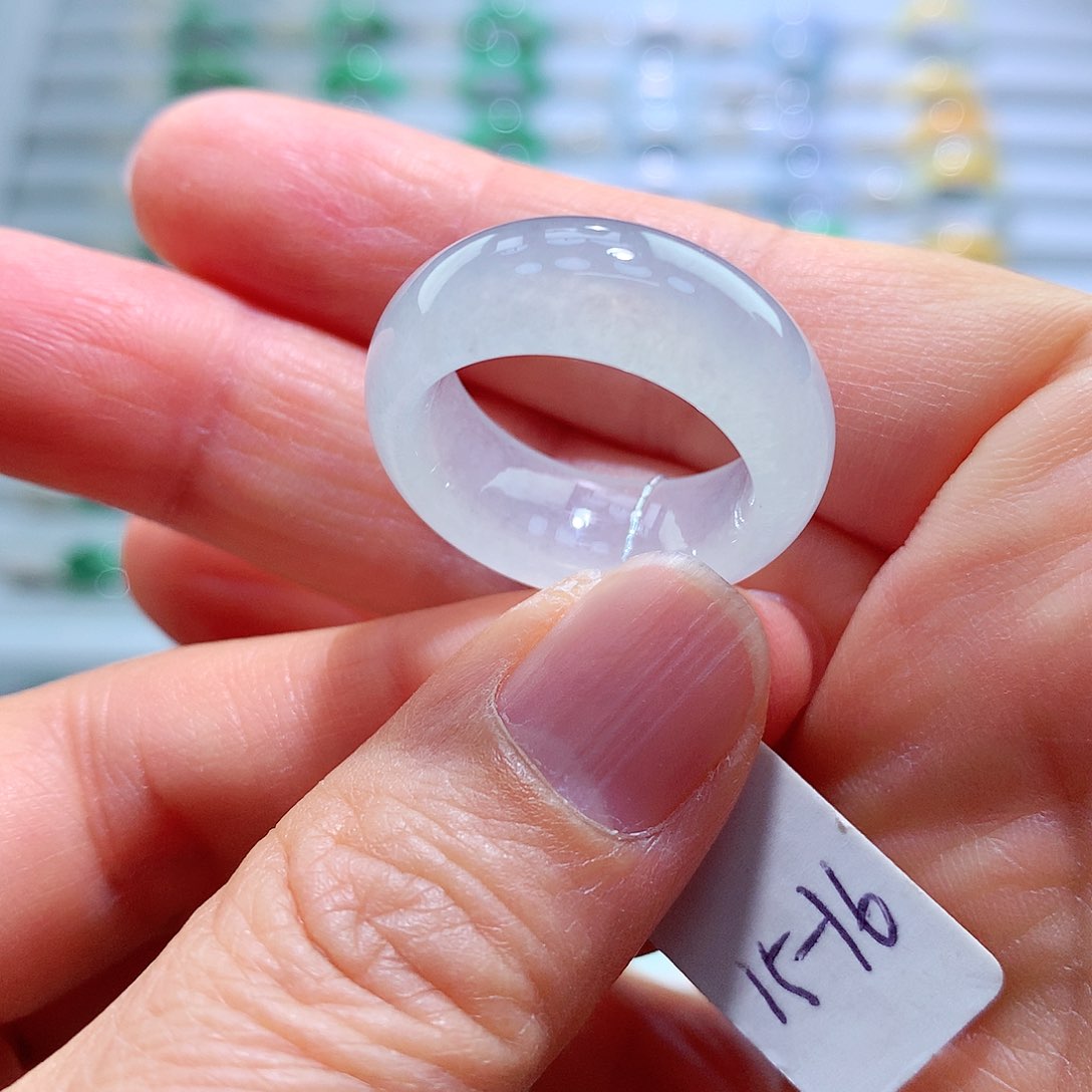 翡翠戒指未镶嵌15-16号