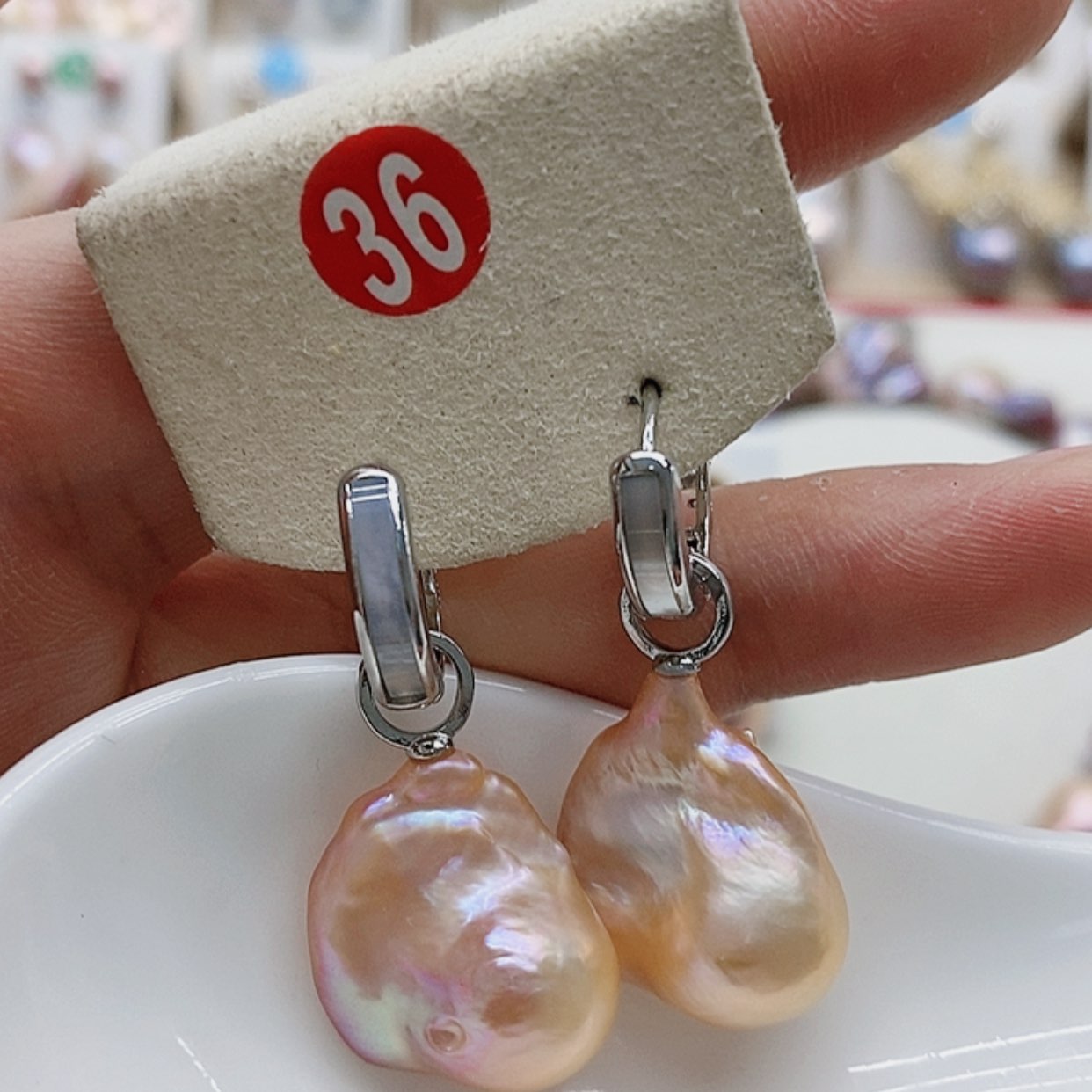 【闪购商品】淡水珍珠耳饰银S925镶嵌