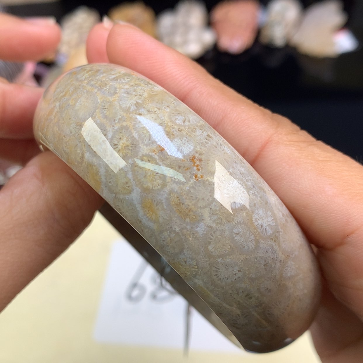 【闪购商品】颈饰未镶嵌硅化珊瑚（珊瑚玉）54号精美手镯56.8圈