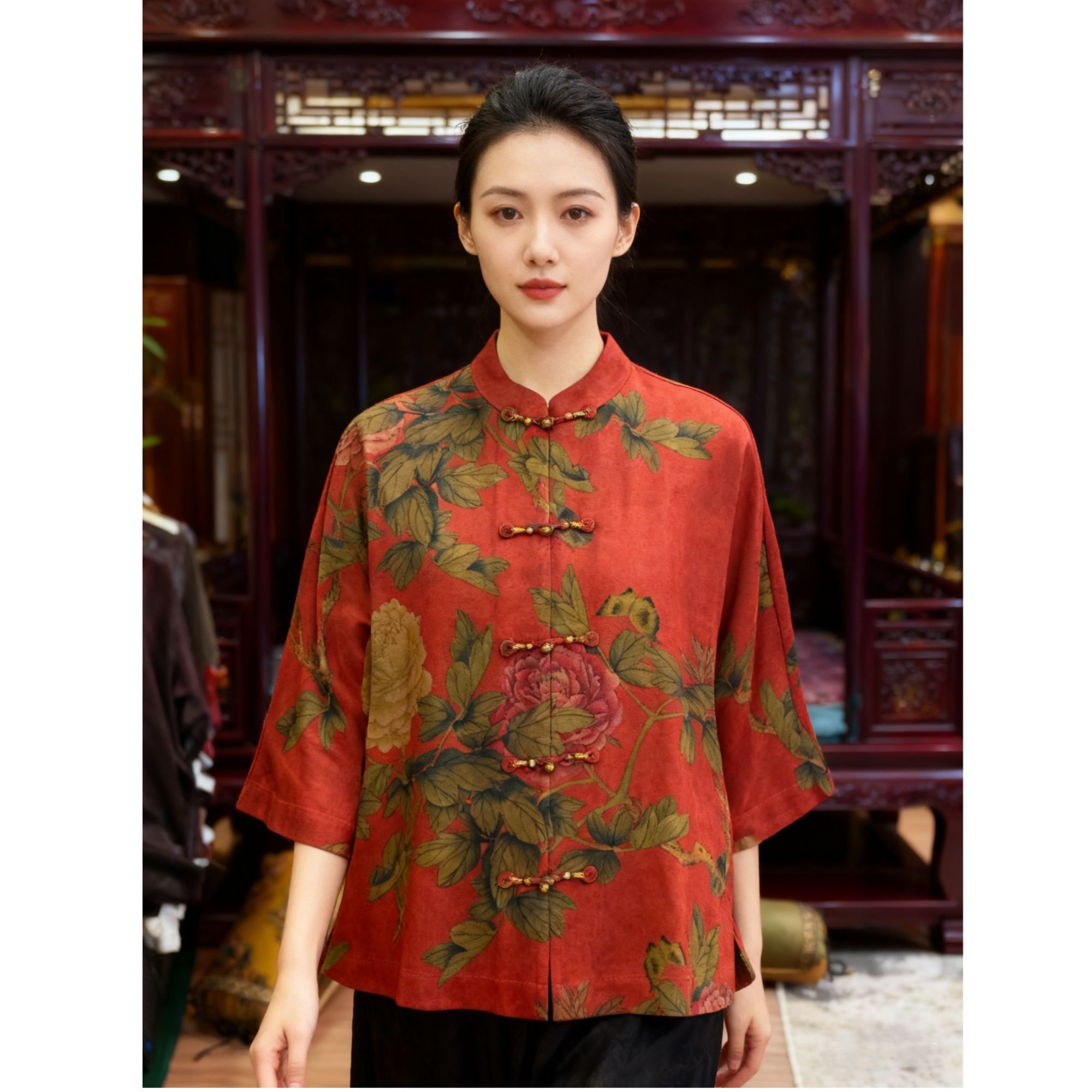 香云纱女士中式上衣20#