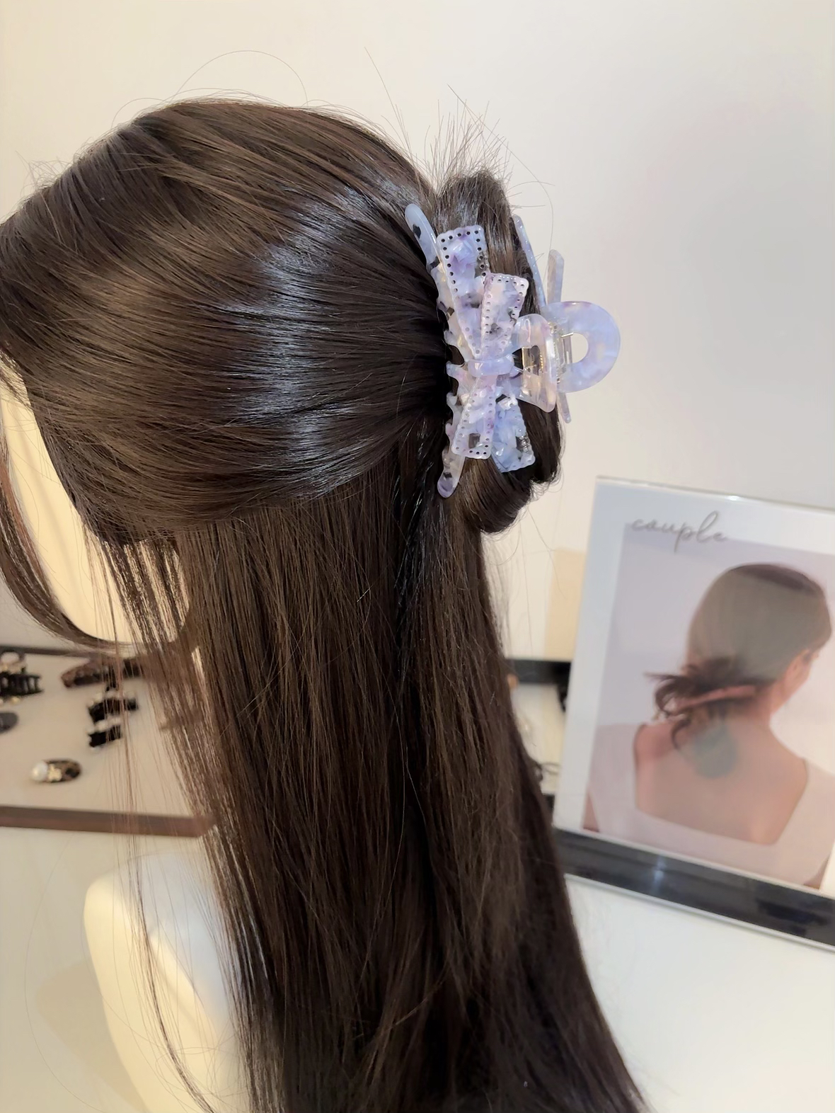 直播专用手工制品默认微瑕补差价蝴蝶发夹